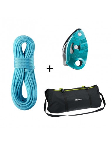 Pack ahorro cuerda 70m, bolsa y grigri