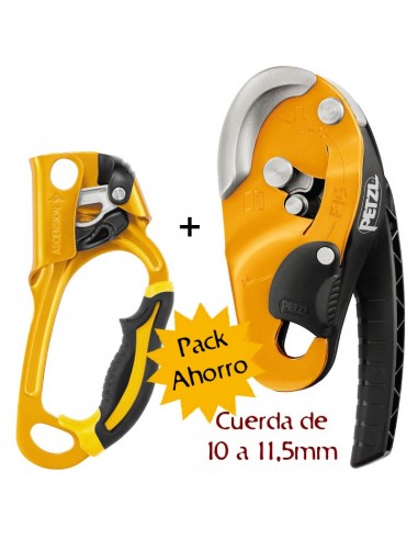Pack ahorro de Puño ascension mas descensor Rig de Petzl
