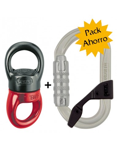 Pack oxan con captiv i eslabón giratorio Swivel L de Petzl