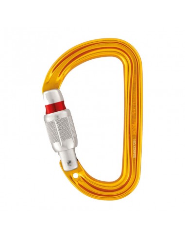 sm'd screw lock - mosquetón con rosca compacto y ligero en forma d - petzl