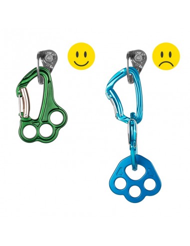 vlad twin gate - placa multianclaje con mosquetón - grivel