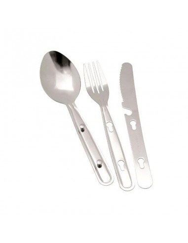 travel cutlery - set de 3 cubiertos - easy camp