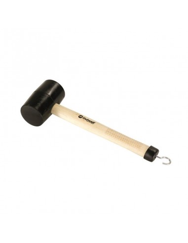 wood camping mallet 16 oz - martillo de goma - outwell