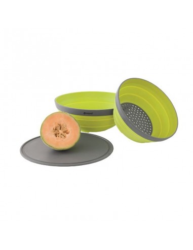 collaps bowl & colander set (lima) - cuenco + colador plegables - outwell