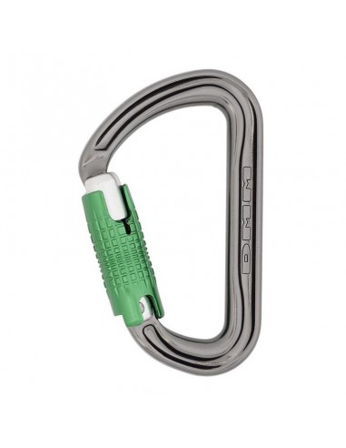 shadow locksafe (titanium/green) - mosquetón asimétrico 3 movimientos - dmm