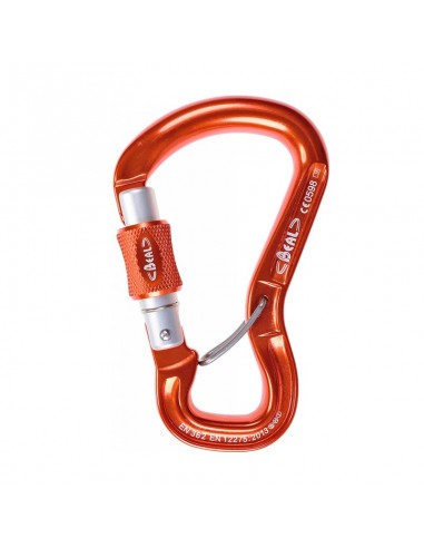 orient express (orange) - mosquetón rosca con antigiro - beal