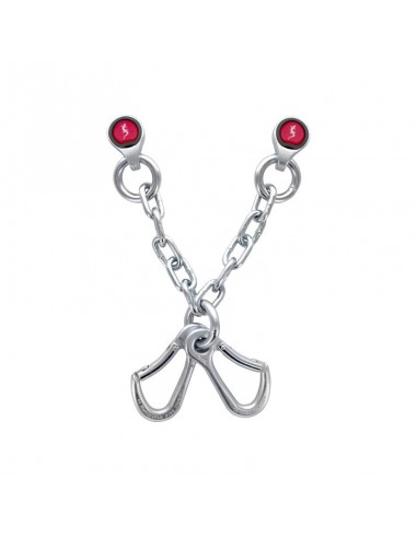 reunión de acero en v con anclajes r2 gym y 2 mosquetones draco key lock (d10mm) - fixe