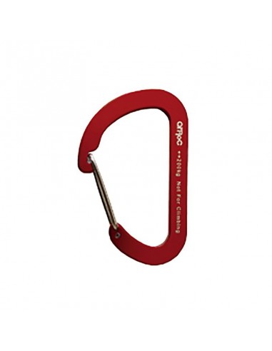 flat 3 rojo - mosquetón auxiliar cuerpo plano - qi'roc