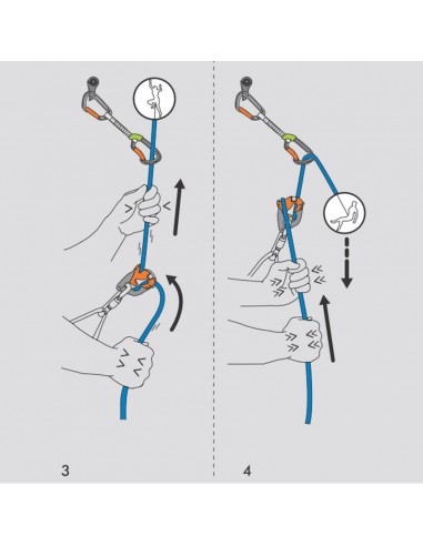 click up plus (azul) con mosquetón - climbing technology