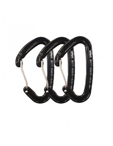 pack 3 wifi negro - mosquetón ultraligero gatillo alambre - qi'roc