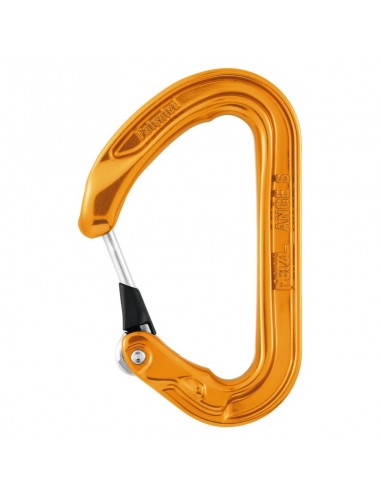 pack 4 ange s naranja - mosquetón compacto ultraligero con gatillo monofil keylock - petzl
