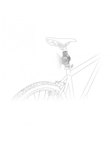 bike adapt - pletina para fijar un frontal petzl en el manillar o el sillín de una bici - petzl