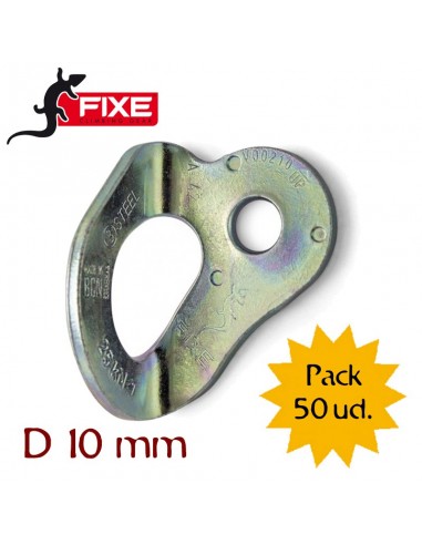 Pack 50 Fixe 1 D10mm - Plaqueta acero...