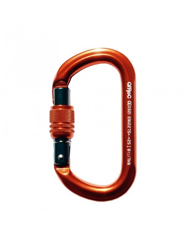 pack 5 karts rosca - mosquetón simétrico con seguro - qi'roc