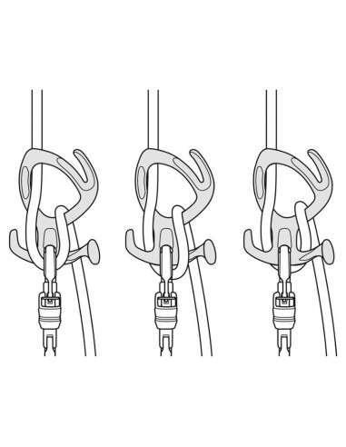 pack pirana con mosquetón lotus automático - petzl / fixe