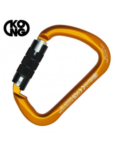 x-large alu (naranja) - mosquetón grande con cierre twist lock - kong