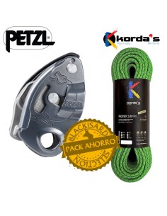 pack monik 9,6mm (70m) + grigri - korda's / petzl