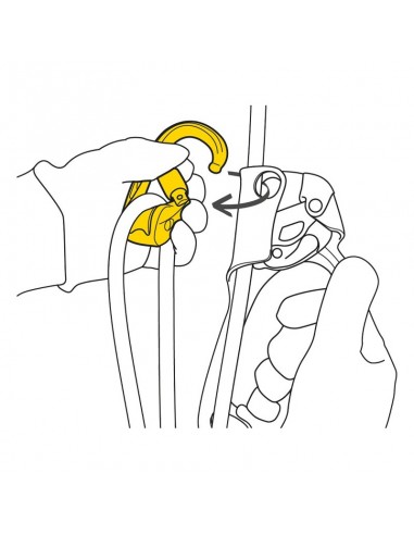 rollclip z screw lock - mosquetón con polea - petzl