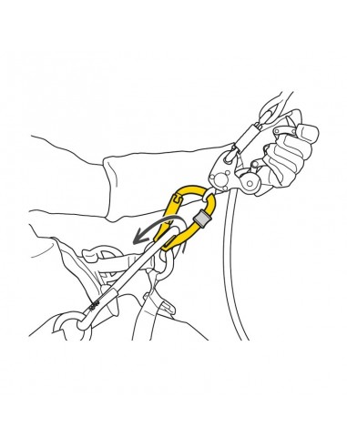 rollclip z triact-lock - mosquetón con polea - petzl