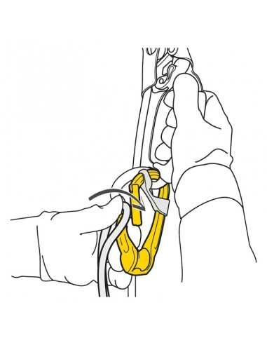 rollclip a triact-lock - mosquetón con polea - petzl