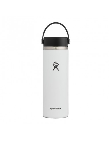 wide mouth with flex cap 20 oz (white) - termo doble pared acero inoxidable - hydroflask
