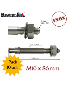 Pack 10 tornillo expansión...