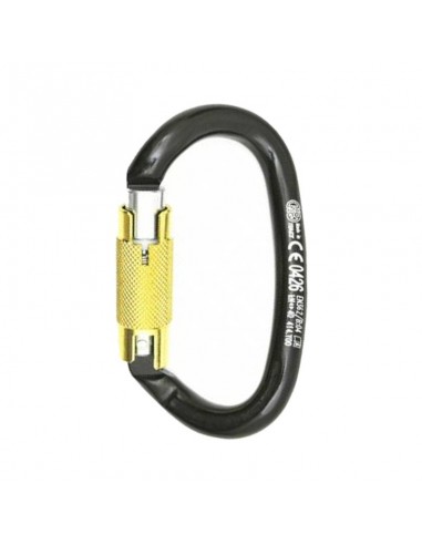 ovalone dna twistlock - mosquetón helicoidal de acero twist lock - kong