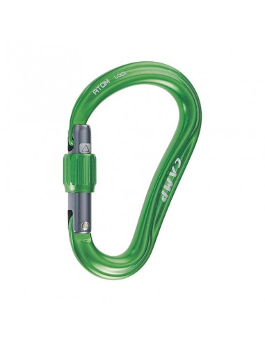 atom lock (green) - mosquetón hms de rosca - camp