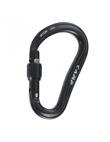 atom lock (black) - mosquetón hms de rosca - camp