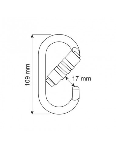 oval pro 2lock - mosquetón ovalado de acero - camp