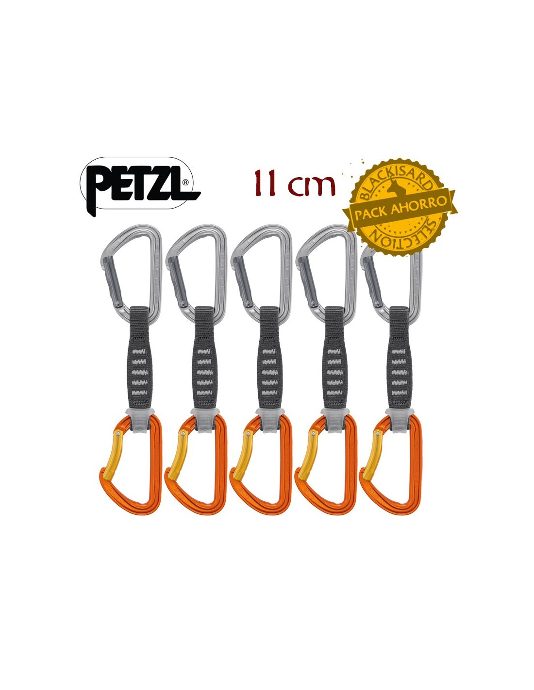 Petzl Pack 6 Cinta Express Djinn Axess 11 cm para escalada