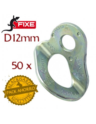 Pack 50 Fixe 1 D12mm - Plaqueta acero...