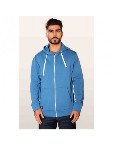 zip hoody (steel blue) - sudadera unisex con cremallera - snap