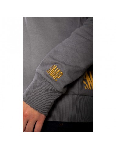 logo sweater (dark grey) - jersey unisex - snap