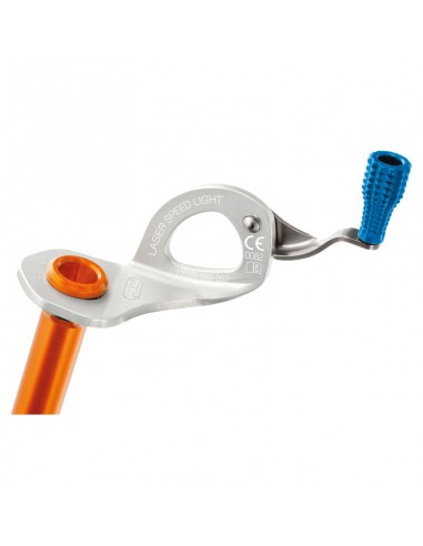 pack 3 laser speed light 17 cm - tornillos para hielo ligeros con manivela integrada - petzl