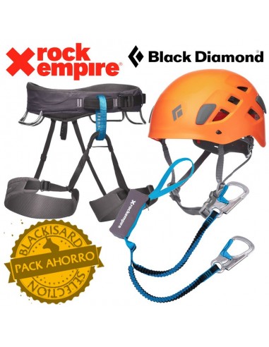 pack ferrata teresina - arnes , casco y disipador para via ferrata