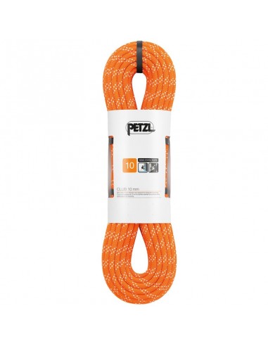 club 10 mm (naranja) - cuerda de 60 m semiestática para espeleo y barrancos - petzl