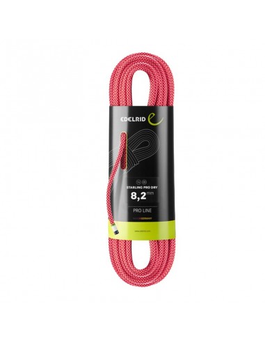 starling pro dry 8,2 mm - cuerda media 60 m (pink) - edelrid