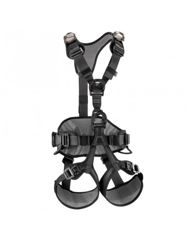 avao bod fast (negro) - arnés confortable anticaídas para sujeción y suspensión - petzl