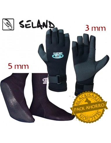 Pack escarpín 5mm + guantes barrancos...