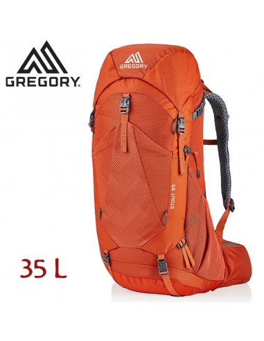 stout 35 - mochila resistente y duradera de trekking 35 l (spark orange) -  gregory