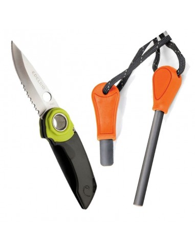 pack navaja rope tooth + encendedor de supervivencia - edelrid/lifesystems