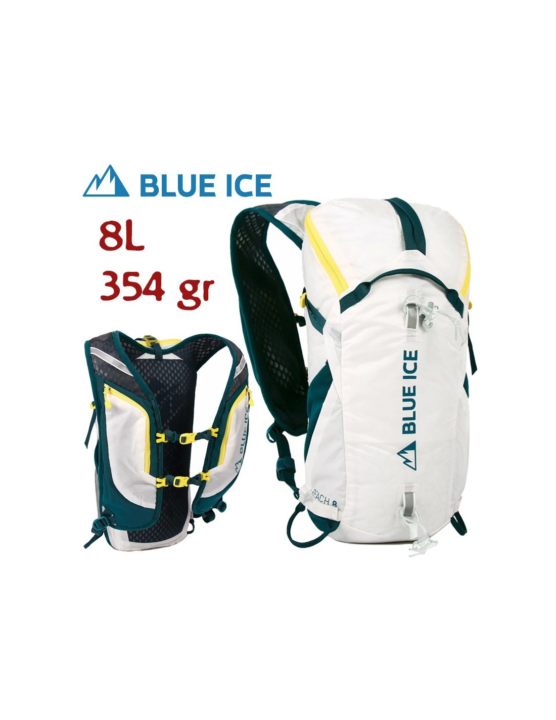 reach 8l (white) - mochila escalada ultraligera - blue ice