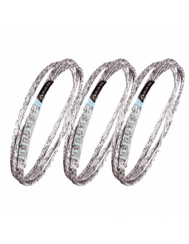 pack 3 mission light sling 60 cm (white/black) - anillo tubular dyneema 8 mm - blue ice