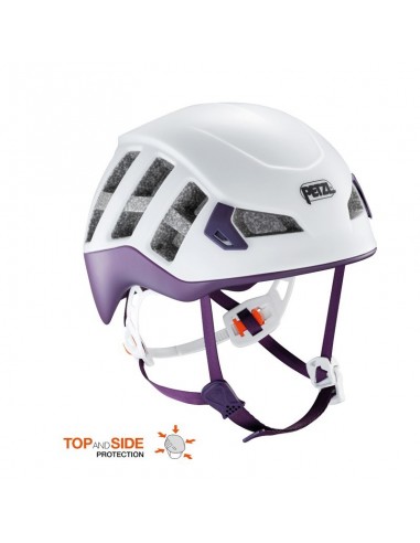 pack arnés choucas pro + casco meteor violeta - blue ice/petzl