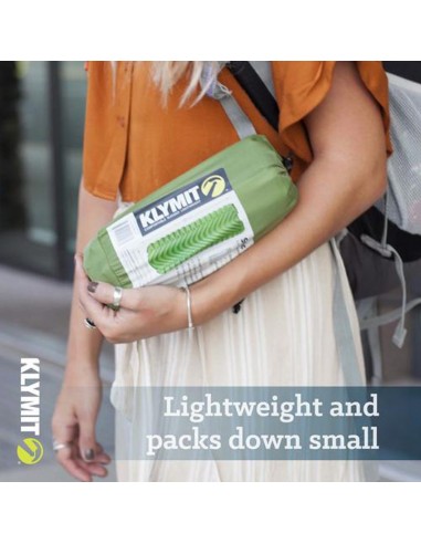 static v (green) - colchoneta inchable compacta y ligera - klymit