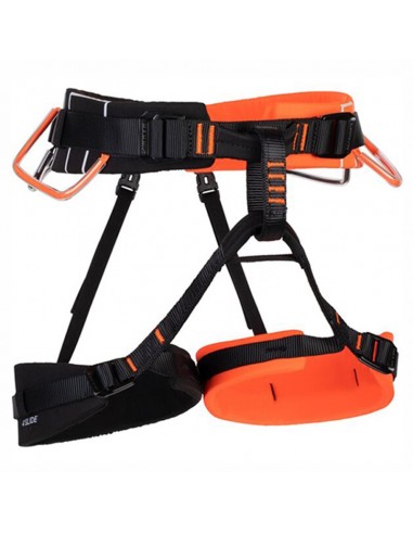 pack arnés 4 slide (vibrant orange/black) + casco ligero hex (fox red) - mammut/singing rock