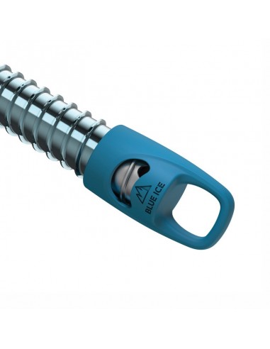 aero lite 10 cm (red) - tornillo de hielo ultraligero con manivela - blue ice