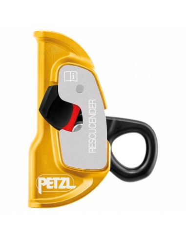 rescucender - bloqueador para descenso por cuerda - petzl