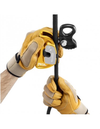 rescucender - bloqueador para descenso por cuerda - petzl